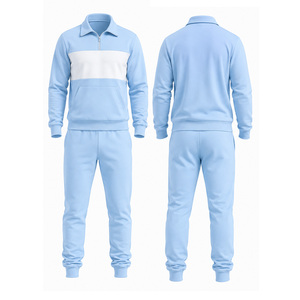 Custom Men Sport Tracksuits OEM Fleece Athletic Training Sets Zip Jacket Jogger <b>Pants</b> Wholesale Gym Wear Manufacturer Sportswear - Product Image 5