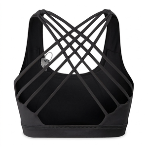 Sujetador deportivo de alto rendimiento para mujer con bolsillos - Negro - Product Image 4