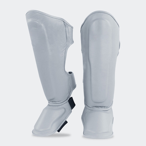 High Quality PU Leather Shin Guards Lightweight Protective Kickboxing Muay Thai <b>Ankle</b> <b>Supports</b> for Leg Guards Warmers - Product Image 1