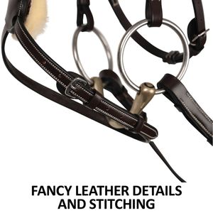 Adjustable <b>Leather</b> Bridle Multiple Sizes Available Horse <b>Headcollar</b> and Bridle for Horse at wholesale price Direct Factory - Product Image 4