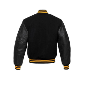 Premium Quality <b>Men</b> Custom Cotton Fleece <b>Baseball</b> <b>Jacket</b> Letterman Blank Hooded Varsity <b>Jacket</b> Custom Made Varsity <b>Jacket</b> - Product Image 2
