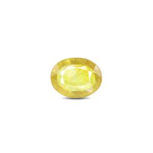 Loose 8.1 Carat Oval Cut Yellow Sapphire Gemstone for Fine Jewelry - Product Image 1