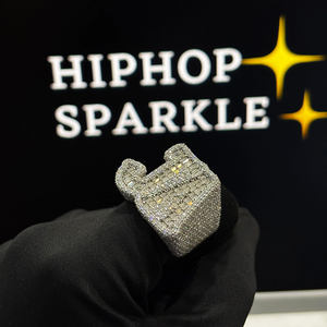 High Quality JA Letter Iced Out <b>Ring</b> 925 <b>Silver</b> Moissanite Diamonds Hip Hop Luxury <b>Statement</b> Jewelry <b>Ring</b> for Men Women Gift - Product Image 1