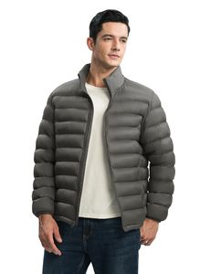 Men's <b>Waterproof</b> Puffer Jacket Wholesale Custom Logo Shiny Bubble <b>Padded</b> Winter Jacket Lightweight Quilted Outdoor <b>Coat</b> - Product Image 3