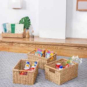 Woven Boho Christmas <b>Basket</b> With Handle Stackable For Children's Toy <b>Storage</b> Simple Style Wicker <b>Storage</b> <b>Basket</b> Made in Vietnam - Product Image 2