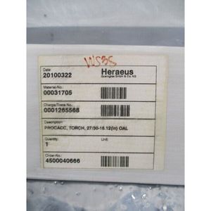 Heraeus 31705 PROCACC, TORCH, 27/30-16.12 (in) OAL - Equipo y piezas de semiconductores de confianza de la marca global legendaria - Product Image 4