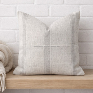 Black Square and Lumbar Decorative WovenThrow Pillow <b>Covers</b> <b>Sofa</b> Cushion Foldable Striped Woven Pillow Slip <b>Cover</b> - Product Image 4