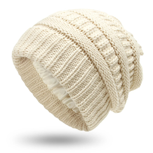 Beanie Hat Solid Color Contrast Design Computer Knitted Acrylic <b>Winter</b> <b>Cap</b> Outdoor Casual Adult 56-58CM - Product Image 3