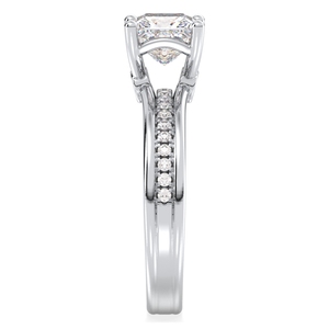 Anillos solitarios de moissanita de 1.56 quilates con corte princesa en oro sólido de 14K de REYES, gran oferta, para mujer, regalo de aniversario personalizado, joyería fina. - Product Image 5