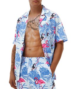 Chemises pour hommes unisexes, amples, grande taille, col ample, imprimé floral, style vintage, personnalisées, légères, résistantes, plusieurs couleurs - Product Image 1