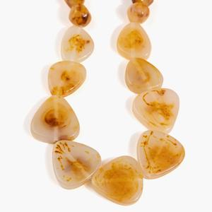 Luxury Cream Marble Resin <b>Necklace</b> Handmade Triangle Bead <b>Statement</b> <b>Necklace</b> for Women Fashion Jewelry Wholesale - Product Image 1