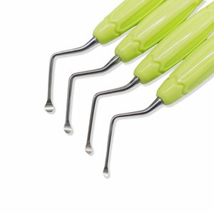Cuillère-décapeuse dentaire professionnelle avec manche en silicone de 2,5 mm |   Détartreur de cavités en acier inoxydable à prise souple de qualité supérieure, réutilisable - Product Image 3