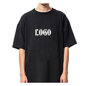 เสื้อยืดโอเวอร์ไซส์ผู้ชาย สีดำ แขนสั้น คอกลม สไตล์ลำลอง สตรีทแวร์ ผ้าฝ้าย 100% เป็นมิตรกับสิ่งแวดล้อม ระบายอากาศได้ดี ผ้าเจอร์ซีย์ถัก ทรงพอดีตัว - Product Image 6