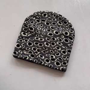 Custom Leopard Print Beanie Hat Unisex Adult <b>Winter</b> <b>Cap</b> 56-58CM Casual Style Acrylic Material - Product Image 4