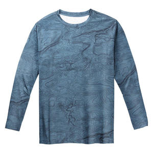 Camisa de Pesca de Manga Larga para Hombre, 100% Algodón, Protección UV, Transpirable, Ligera, para Pesca al Aire Libre, Venta al Por Mayor OEM - Product Image 1