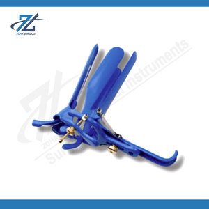 Spéculum gynécologique à quatre lames de taille moyenne avec tube d'extraction de fumée chirurgical – Instrument réutilisable de qualité supérieure pour les procédures cervicales - Product Image 3