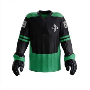 Conjunto de Uniforme de Hockey sobre Hielo de Alta Calidad con Impresión por Transferencia de Calor, Cuello en V, Material 100% Poliéster Transpirable para Hombre - Product Image 6