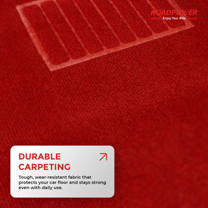 ROADPOWER (RP-MAT-104) Premium 5-Piece Universal Car Floor Mat <b>Set</b>, Heavy-Duty Non-Slip, All-Weather Protection Clean With Spray - Product Image 2