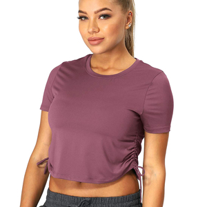 <b>Women</b> <b>Black</b> Ribbed Crop T-<b>Shirt</b> Slim Fit Short Sleeve Streetwear Tank Top OEM Private Label <b>Women's</b> <b>Shirts</b> - Product Image 4