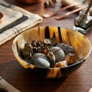 Tazón para Servir Hecho a Mano con Cuerno Natural Ecológico |   Plato con Diseño Artístico Quemado |   Vajilla de Cocina Ligera y Duradera, Libre de BPA - Product Image 5