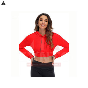 เสื้อฮู้ดครอปแขนยาวทรงหลวมสไตล์ลำลองสำหรับผู้หญิง ผ้าฝ้ายผสมเฟรนช์เทอร์รี่คุณภาพสูง แบรนด์ Oem เหมาะสำหรับฤดูหนาว - Product Image 6