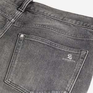 Shorts en jean délavé pour homme, taille haute, en denim de coton, style Bermuda, avec braguette boutonnée et poches, décontracté, streetwear, été 2026 - Product Image 4