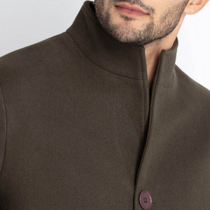 Hot Selling <b>Men's</b> Trench Wool <b>Overcoat</b> <b>Winter</b> Wear Custom Made High Quality Material OEM Service Fully Customized Sheep Button - Product Image 4