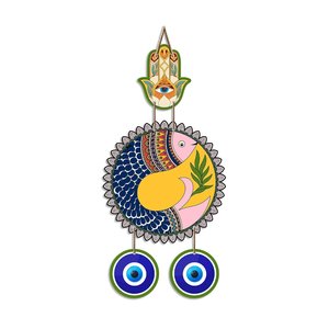 <b>Yin</b> <b>Yang</b> Fish Evil Eye Wall Hanging Nazar Protection Feng Shui Home Decor <b>Art</b> - Product Image 5