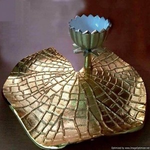 Support à gâteau décoratif standard à 2 niveaux en acier inoxydable doré et argenté, design feuillage, pour service de fête - Product Image 6