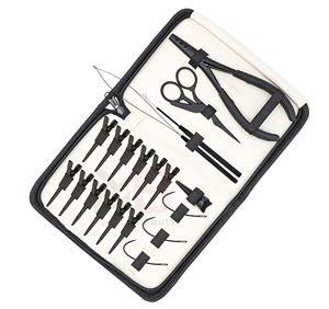 MAGMA BEAUTY Commercial Use Hair Extension Tools Pliers Kit 3 Holes Stainless Steel Pliers Hair Loop <b>Hook</b> Threader <b>Clips</b> Weaving - Product Image 3