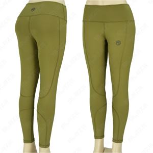 Pantalones de Yoga de cintura alta de LICRA de poliéster transpirable para mujer, mallas largas sexis de talla XXL con patrón sólido, mallas de Yoga con cintura elástica - Product Image 1