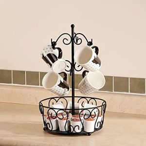 Estante de exhibición para tazas y platillos de hierro con diseño Art Deco de bodegón, soporte para tazas para decoración del hogar y cocina, ideal para aniversarios. - Product Image 6