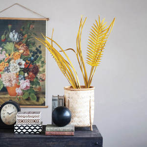 Set of 4 Rustic Breeze Solid Wood Decorative Organizers <b>Woven</b> <b>Baskets</b> - Product Image 4