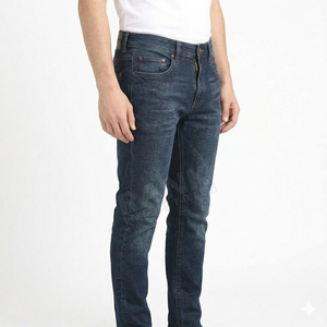 Pantalon en jean pour homme, couleur unie, best-seller, prix bas, haute qualité, décontracté, pour adulte. - Product Image 3