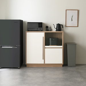 Meuble de rangement coulissant multifonctionnel moderne en bois naturel, haute qualité, blanc, pour cuisine et salle à manger VU8590 - Product Image 1