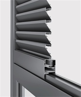 Portes à battants en aluminium à double vitrage trempé, design épuré, ouverture vers l'intérieur/vers l'extérieur ou à la française, avec persiennes