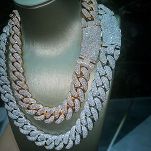 Men's Rose Gold Plated 18K Solid Gold Moissanite Iced Cuban <b>Chain</b> Statement <b>Necklace</b> Hiphop Link <b>Chain</b> Everyday Wear - Product Image 5