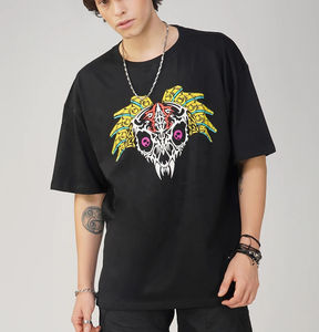 Camisetas Personalizadas de Alta Calidad, 100% Algodón, Estilo Vintage, Lavado Ácido, Tallas Grandes, Camisetas con Estampado Gráfico DTG para Hombre - Product Image 1