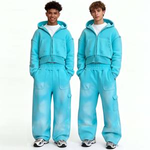 <b>FLY</b> HUMBLE SPORTSWEAR Men's Sporty Style Drawstring Closure Loose Fit Breathable Quick Dry Spandex Cotton Sportswear <b>Jacket</b> - Product Image 5