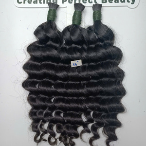 Buen precio de fábrica, cabello crudo a granel para trenzar mechones de ondas profundas rizadas profundas, extensiones de cabello humano vietnamita - Product Image 1