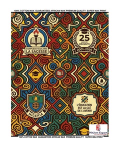 Custom African Wax Print Fabric Manufacturer School Anniversary Convention Uniform Celebration Textile Supplier OEM ODM - Product Image 1