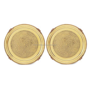 Plato Pequeño de Latón para Puja Diaria y Celebraciones de Diwali, Elegante Thali Tradicional para Rituales - Product Image 3