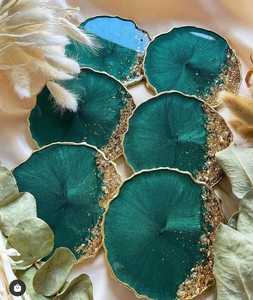 High Quality Resin Epoxy Coasters with Sculpture Flower Design for Home Decorative Wholesale Price - Product Image 6