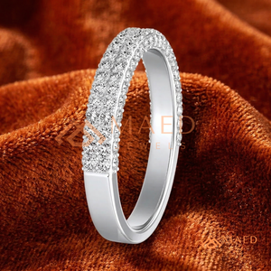 แหวนเงิน 14K ประดับเพชรสองแถวสุดหรู |   แหวนเพชรเพาะเลี้ยงในห้องปฏิบัติการ |   แหวนมอสซาไนต์สำหรับวันครบรอบ |   เครื่องประดับสั่งทำสำหรับผู้หญิง - Product Image 1