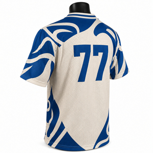 Maillot de football américain personnalisé OEM style professionnel, respirant, léger, en maille, avec impression de numéro et logo pour adultes - Product Image 4