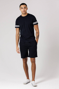 Hot Selling Men's Summer 2-Piece Set O-Neck Short Sleeve <b>Shirt</b> Pants Casual Blank Cotton <b>T</b>-<b>Shirt</b> Set Eco-Friendly 2 Piece Outfit - Product Image 1