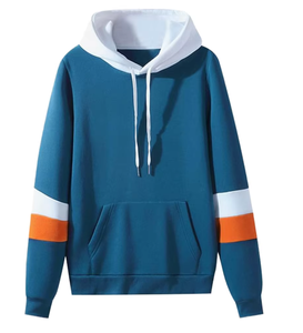 Custom Colorblock Pullover Hoodie Mens Cotton Fleece Winter Streetwear Kangaroo Pocket Wholesale Hooded <b>Sweatshirt</b> <b>Embroidery</b> - Product Image 5
