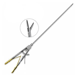 Pinza Portaagujas Laparoscópica Recta de Acero Inoxidable 3mm 5mm 10mm Herramienta Quirúrgica - Product Image 1