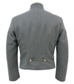 Vintage Men <b>Quilted</b> Jacket Wool Blend Civil Reproduction Coat <b>Single</b> Breasted Stand Collar Custom Logo OEM - Product Image 2