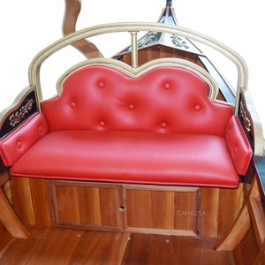 K208 - Gondole vénitienne en fibre de verre et bois, bateau à rames haut de gamme pour festivals, décoration de lacs, stations balnéaires, loisirs fluviaux 460Lx120Wx112H cm - Product Image 3